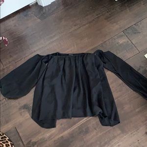 Boulee Black Blouse Tub with Detached Sleeves sz 2